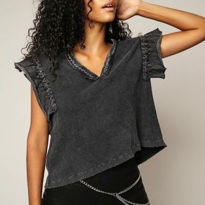 We The Free Ribbed Crop Tee